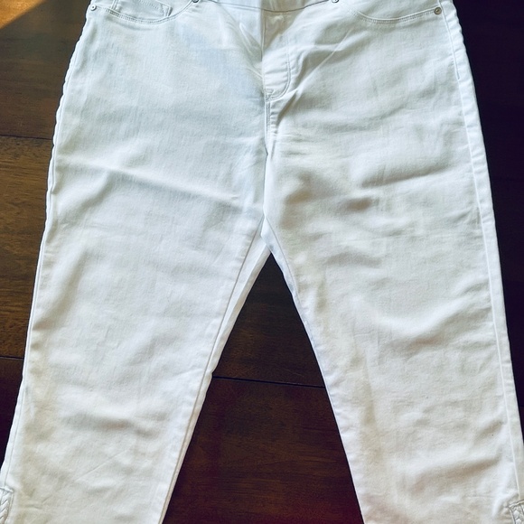 Tribal Jeans Cropped, Size 14, White - Picture 4 of 5